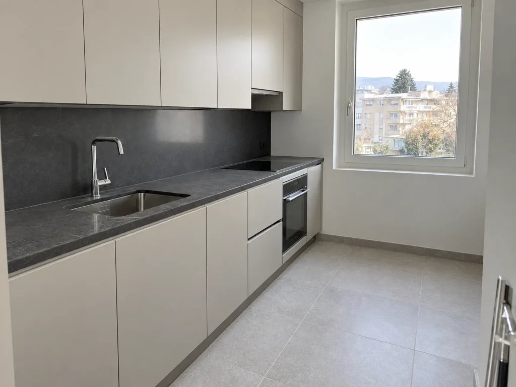 Cuisine après nettoyage de fin de chantier